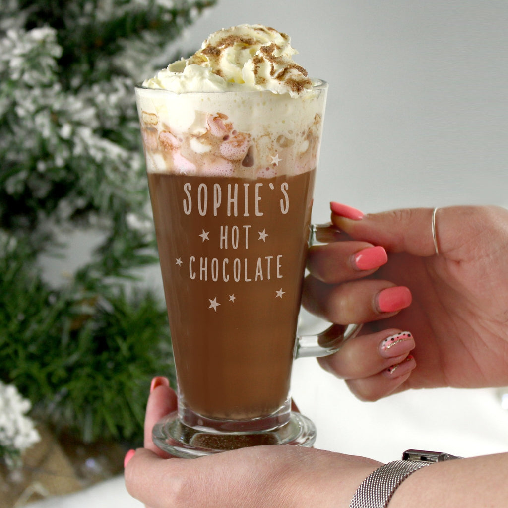 Personalised Stars Hot Chocolate Latte Glass | Inspired Creative Gifts | UK Supplier