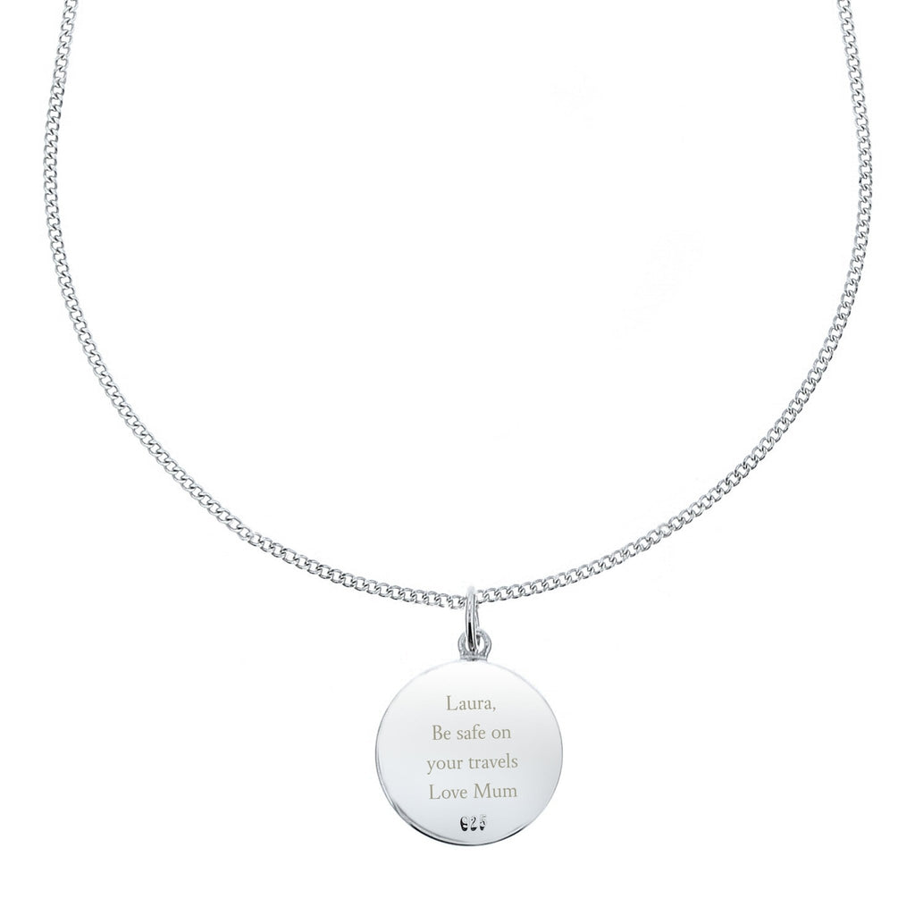 Personalised Sterling Silver & 9ct Gold St. Christopher Necklace | Inspired Creative Gifts | UK Supplier