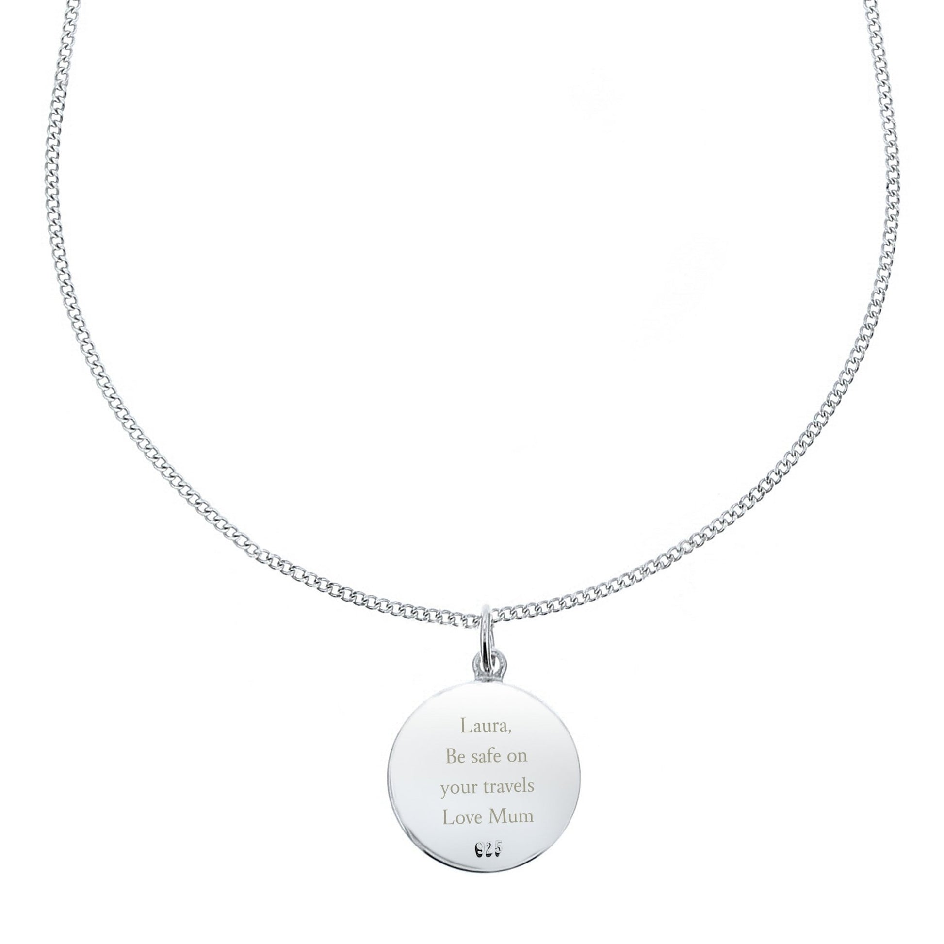 Personalised Sterling Silver & 9ct Gold St. Christopher Necklace | Inspired Creative Gifts
