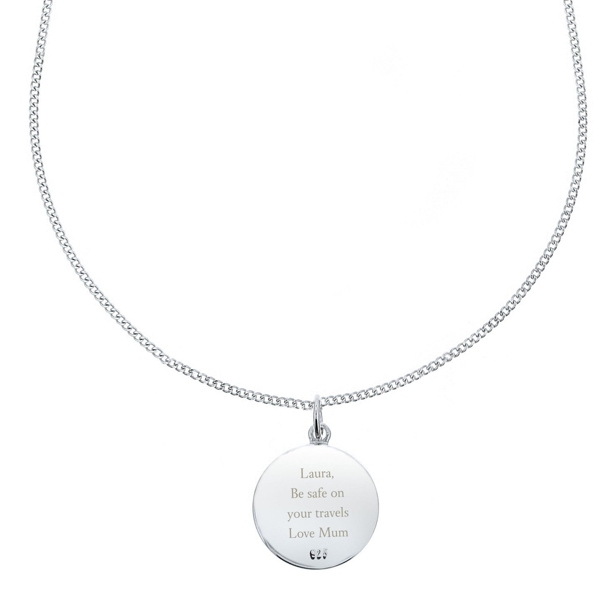 Personalised Sterling Silver & 9ct Gold St. Christopher Necklace | Inspired Creative Gifts | UK Supplier