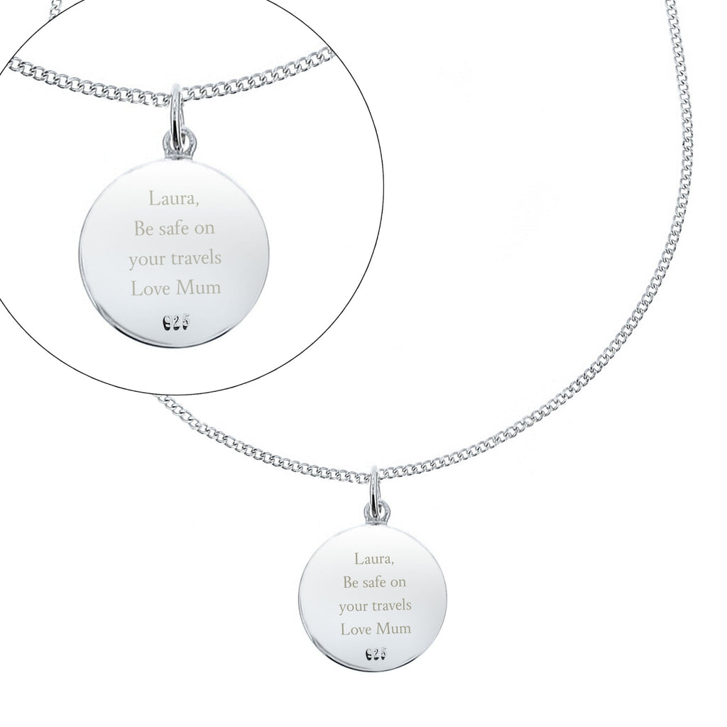 Personalised Sterling Silver & 9ct Gold St. Christopher Necklace | Inspired Creative Gifts | UK Supplier