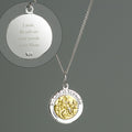 Personalised Sterling Silver & 9ct Gold St. Christopher Necklace | Inspired Creative Gifts | UK Supplier