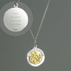 Personalised Sterling Silver & 9ct Gold St. Christopher Necklace | Inspired Creative Gifts | UK Supplier