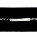 Personalised Sterling Silver and 9ct Gold Bar Bracelet | Inspired Creative Gifts | UK Supplier