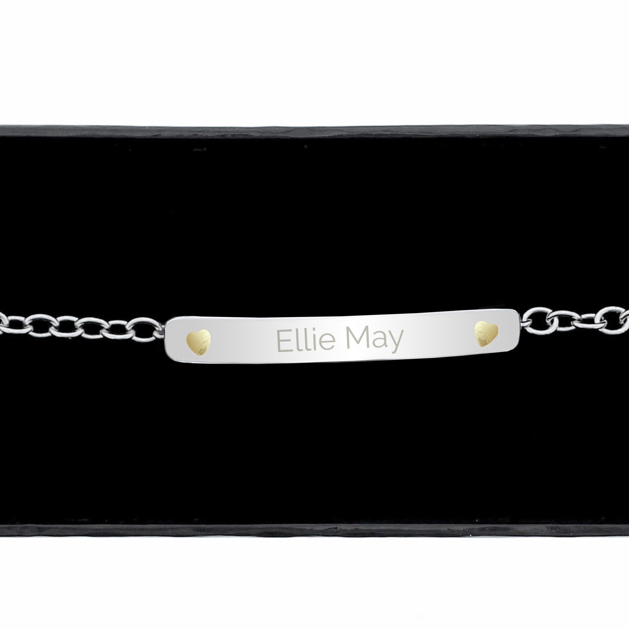 Personalised Sterling Silver and 9ct Gold Bar Bracelet | Inspired Creative Gifts | UK Supplier