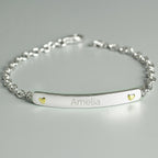 Personalised Sterling Silver and 9ct Gold Bar Bracelet | Inspired Creative Gifts | UK Supplier