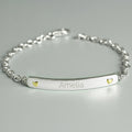 Personalised Sterling Silver and 9ct Gold Bar Bracelet | Inspired Creative Gifts | UK Supplier