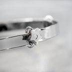 Personalised Sterling Silver Childs Expanding Diamante Star Bracelet | Inspired Creative Gifts | UK Supplier