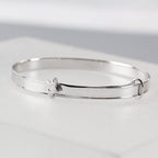 Personalised Sterling Silver Childs Expanding Diamante Star Bracelet | Inspired Creative Gifts | UK Supplier