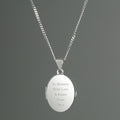 Personalised Sterling Silver Oval Locket Necklace | Inspired Creative Gifts | UK Supplier