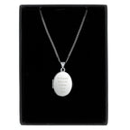 Personalised Sterling Silver Oval Locket Necklace | Inspired Creative Gifts | UK Supplier