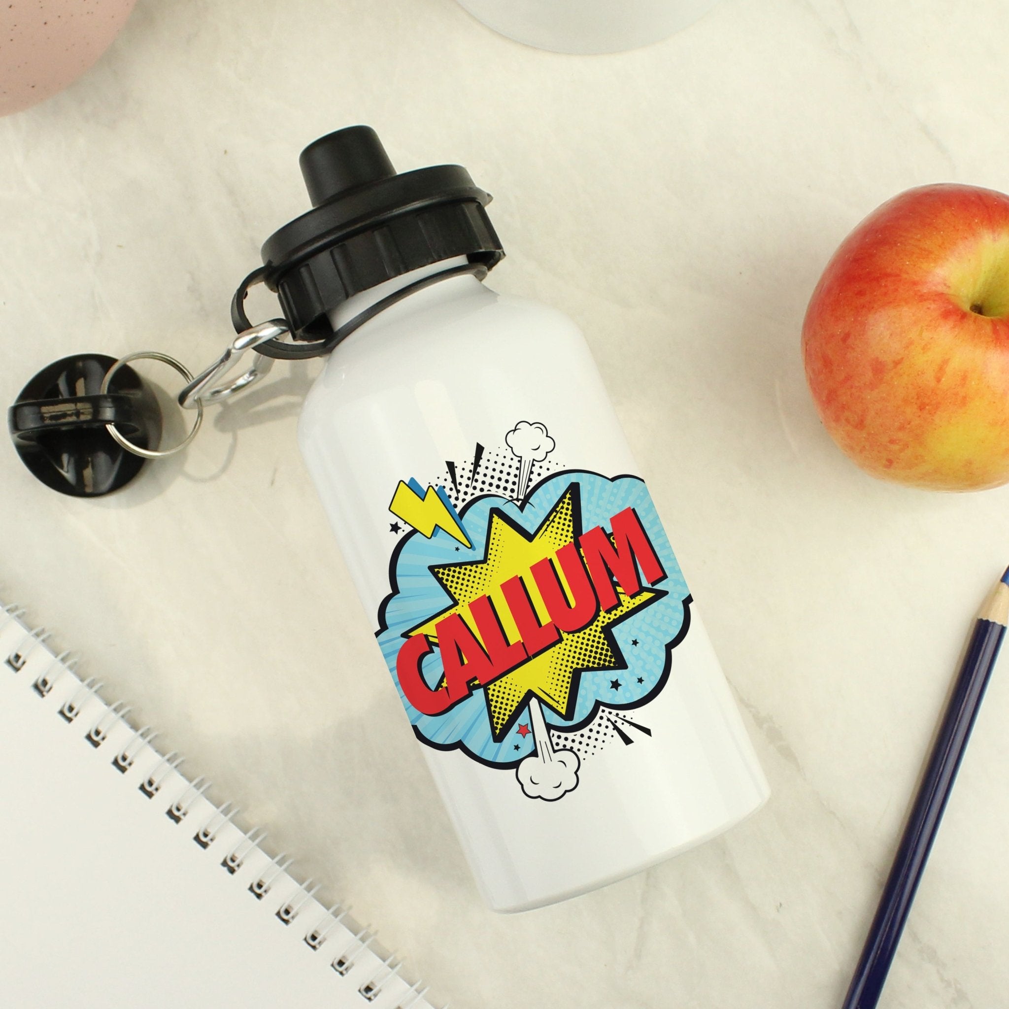 Personalised Superhero Drinks Bottle | Inspired Creative Gifts | UK Supplier