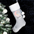 Personalised Swan Lake Luxury Silver Grey Stocking | Inspired Creative Gifts | UK Supplier