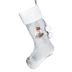 Personalised Swan Lake Luxury Silver Grey Stocking | Inspired Creative Gifts | UK Supplier