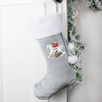 Personalised Swan Lake Luxury Silver Grey Stocking | Inspired Creative Gifts | UK Supplier