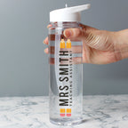 Personalised Teacher Water Bottle | Inspired Creative Gifts | UK Supplier