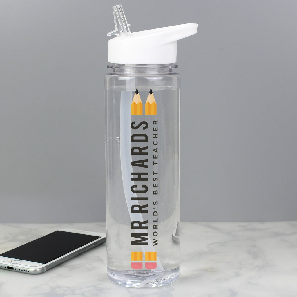 Personalised Teacher Water Bottle | Inspired Creative Gifts | UK Supplier