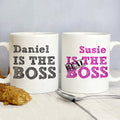 Personalised The Real Boss Sketch Mug Set | Inspired Creative Gifts | UK Supplier
