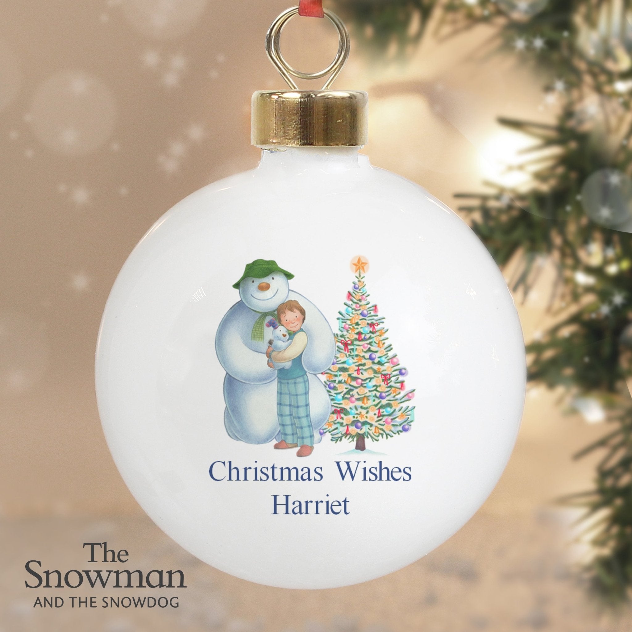 Personalised The Snowman and the Snowdog Friends Bauble | Inspired Creative Gifts | UK Supplier