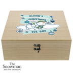 Personalised The Snowman and the Snowdog Large Wooden Christmas Eve Box | Inspired Creative Gifts | UK Supplier