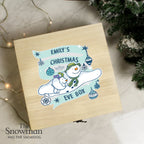 Personalised The Snowman and the Snowdog Large Wooden Christmas Eve Box | Inspired Creative Gifts | UK Supplier