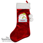 Personalised The Snowman and the Snowdog Luxury Red Stocking | Inspired Creative Gifts | UK Supplier