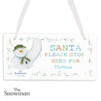 Personalised The Snowman Let it Snow Santa Stop Here Wooden Sign | Inspired Creative Gifts | UK Supplier