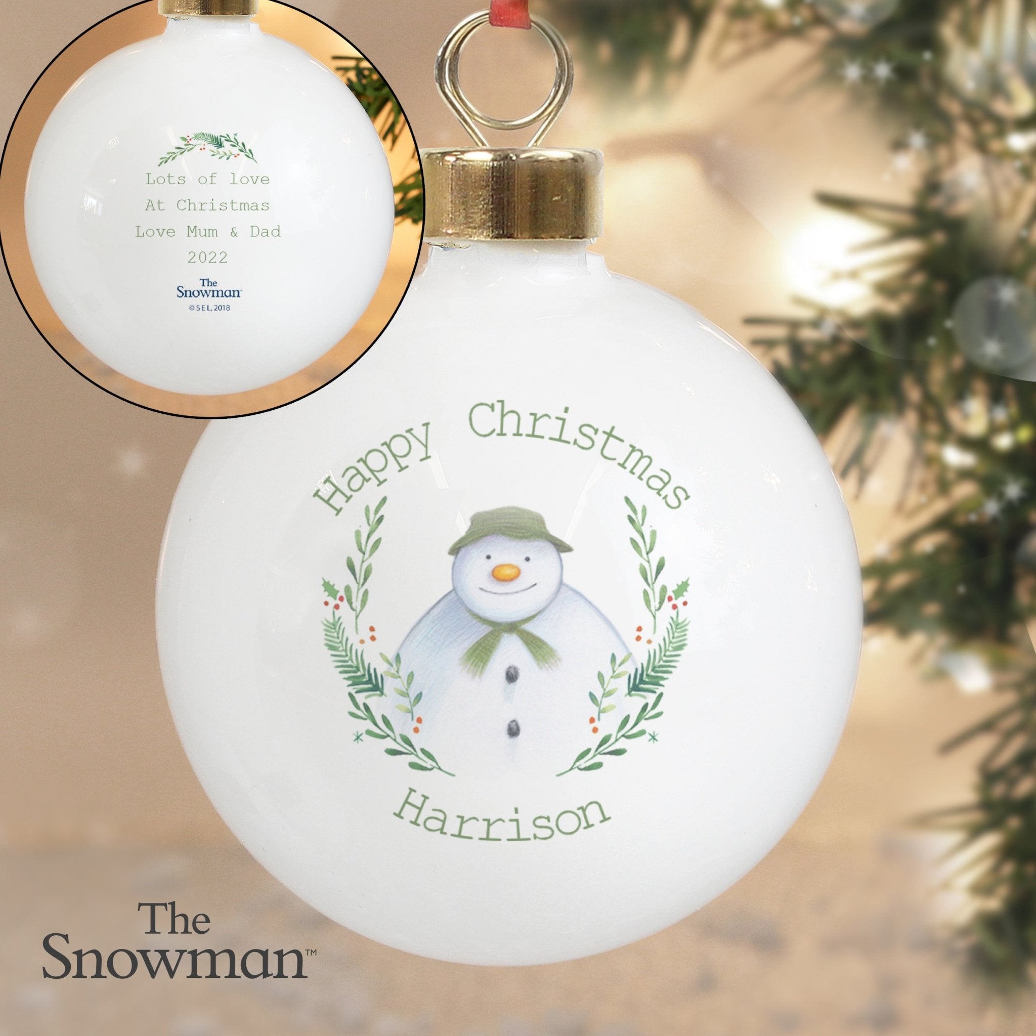 Personalised The Snowman Winter Garden Bauble | Inspired Creative Gifts | UK Supplier