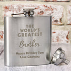 Personalised 'The World's Greatest' Hip Flask | Inspired Creative Gifts | UK Supplier