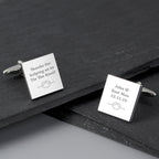 Personalised Tie the Knot Square Cufflinks | Inspired Creative Gifts | UK Supplier