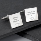 Personalised Tie the Knot Square Cufflinks | Inspired Creative Gifts | UK Supplier