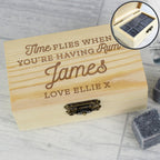 Personalised Time Flies When You're Having Rum Cooling Stones | Inspired Creative Gifts | UK Supplier