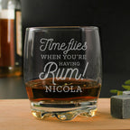 Personalised Time Flies When You're Having Rum Tumbler | Inspired Creative Gifts | UK Supplier