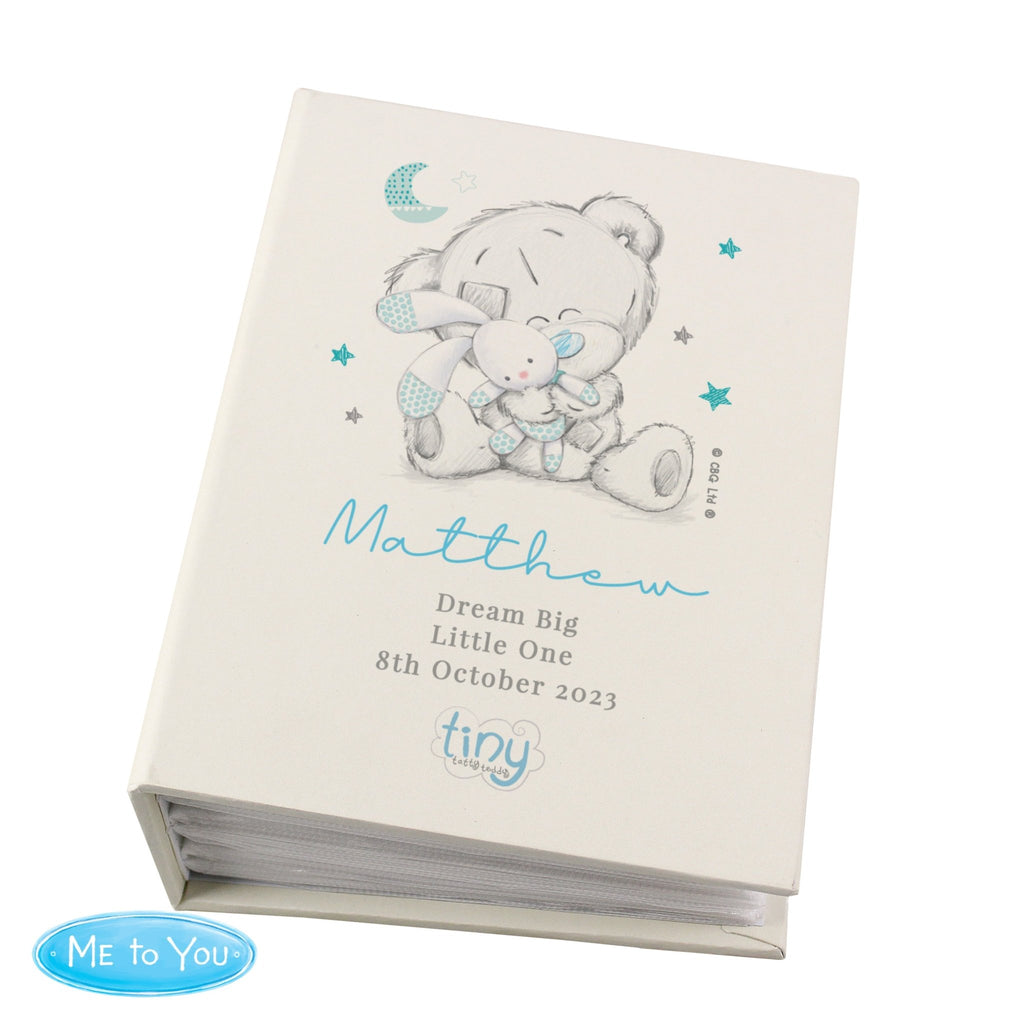 Personalised Tiny Tatty Teddy Blue 6x4 Photo Album with Sleeves | Inspired Creative Gifts | UK Supplier