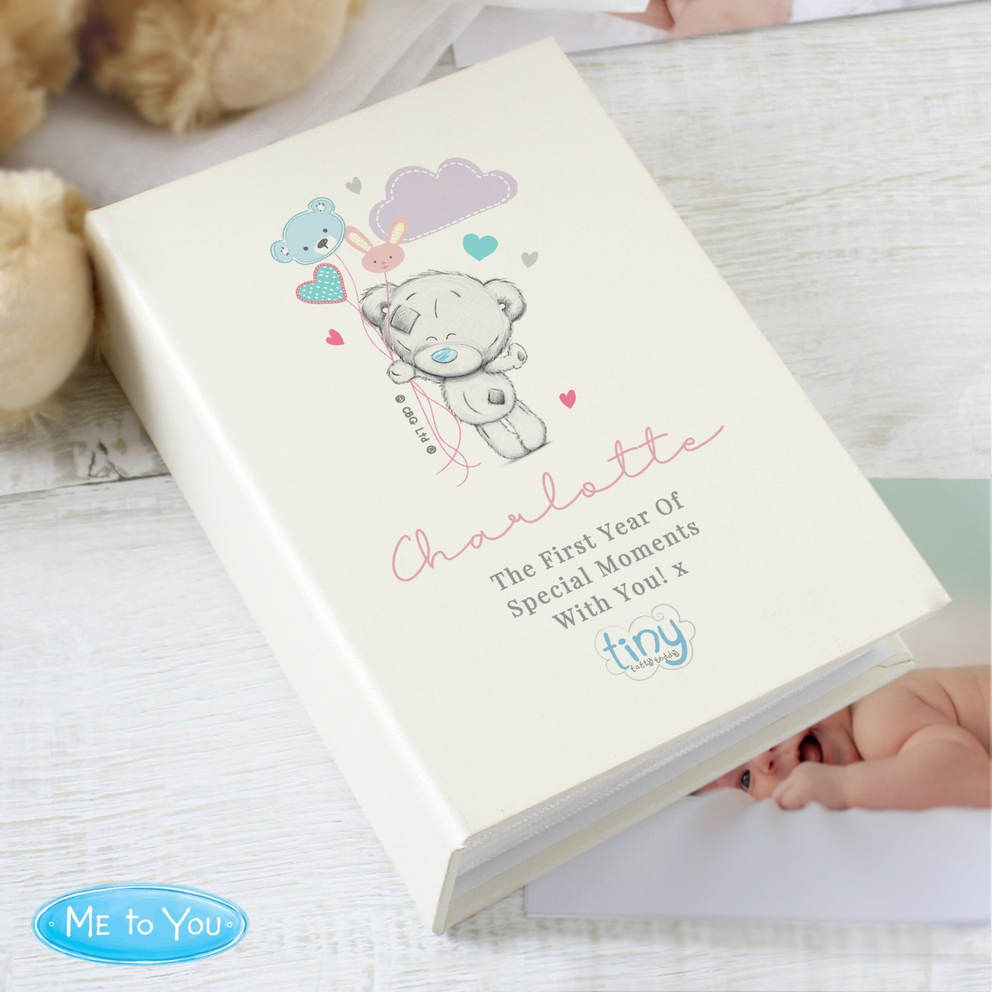 Personalised Tiny Tatty Teddy Pink 6x4 Photo Album with Sleeves | Inspired Creative Gifts | UK Supplier