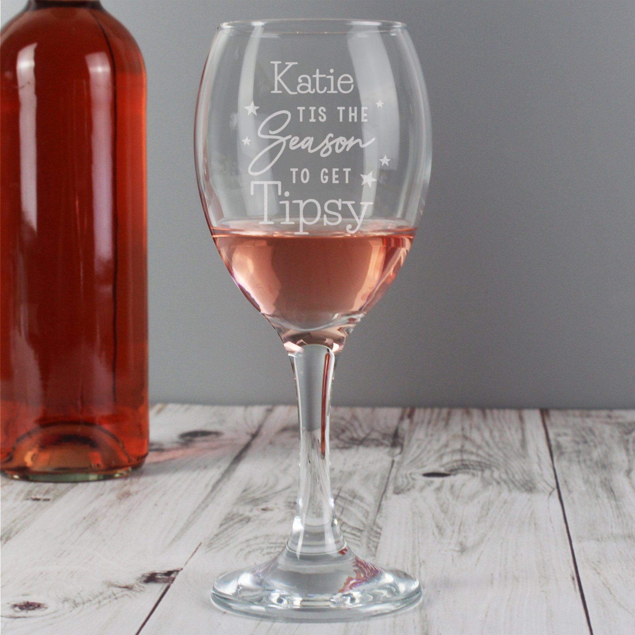 Personalised Tis The Season To Get Tipsy Season Wine Glass | Inspired Creative Gifts | UK Supplier