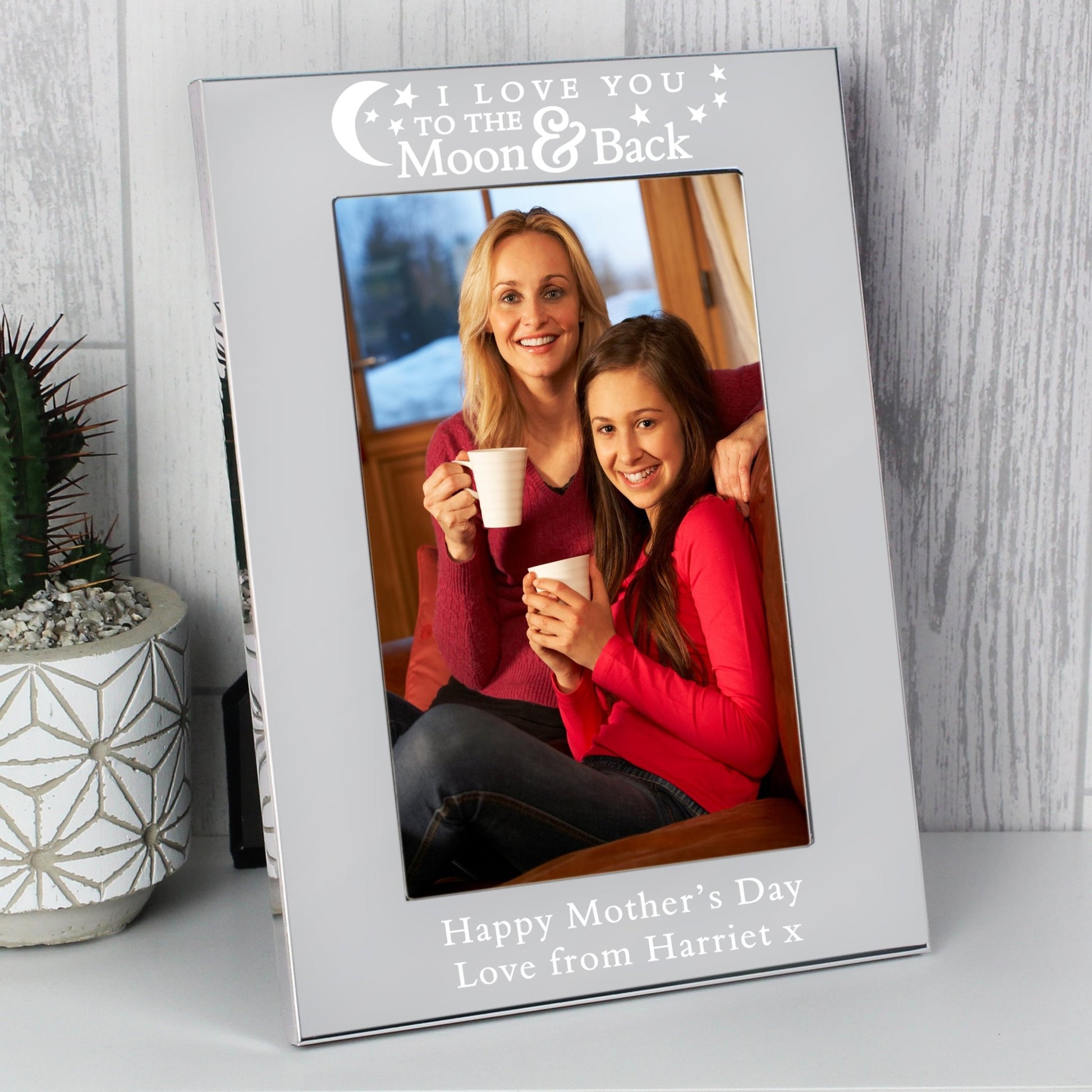Personalised To the Moon and Back... 6x4 Silver Photo Frame | Inspired Creative Gifts | UK Supplier