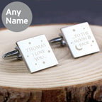 Personalised To the Moon and Back Square Cufflinks | Inspired Creative Gifts | UK Supplier