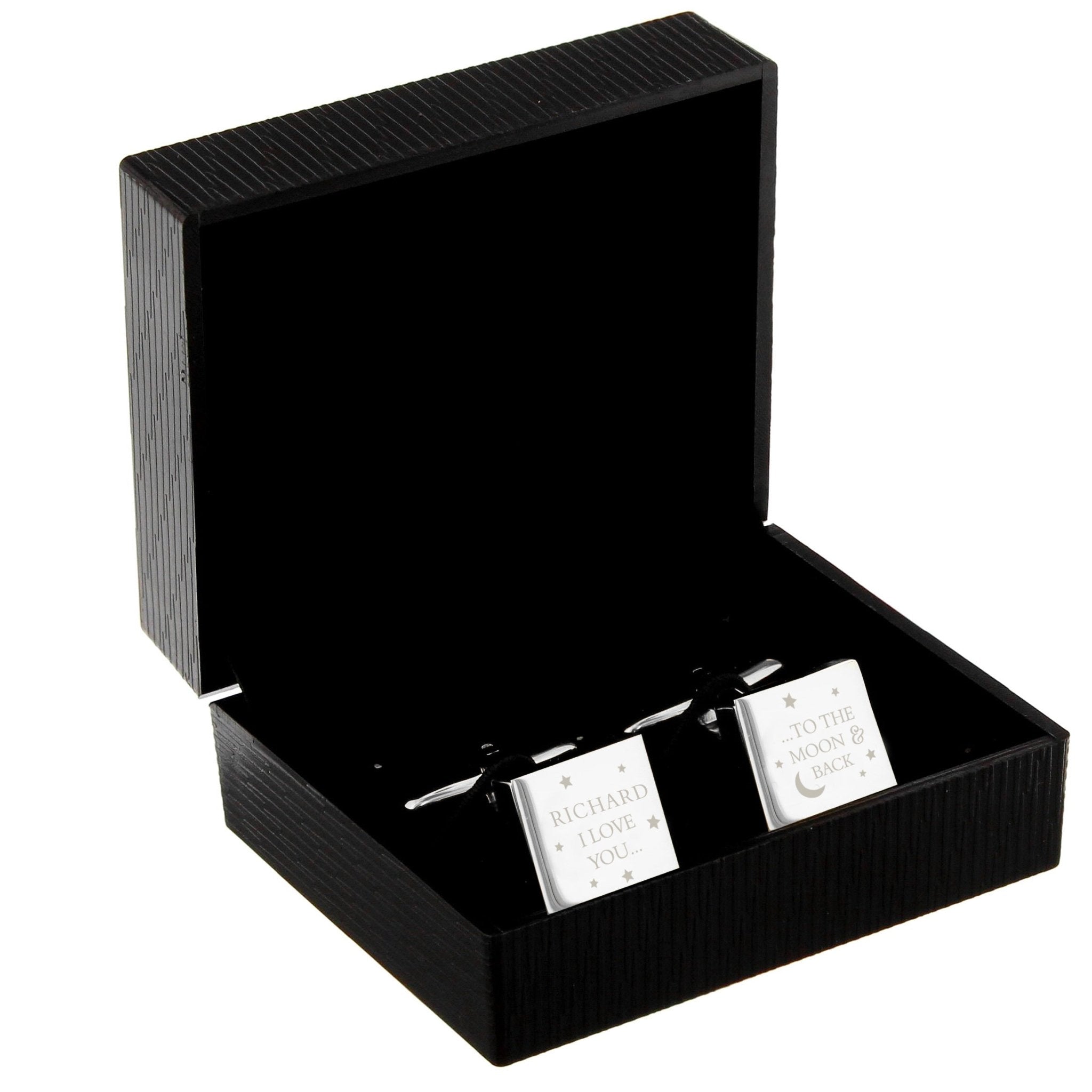 Personalised To the Moon and Back Square Cufflinks | Inspired Creative Gifts | UK Supplier