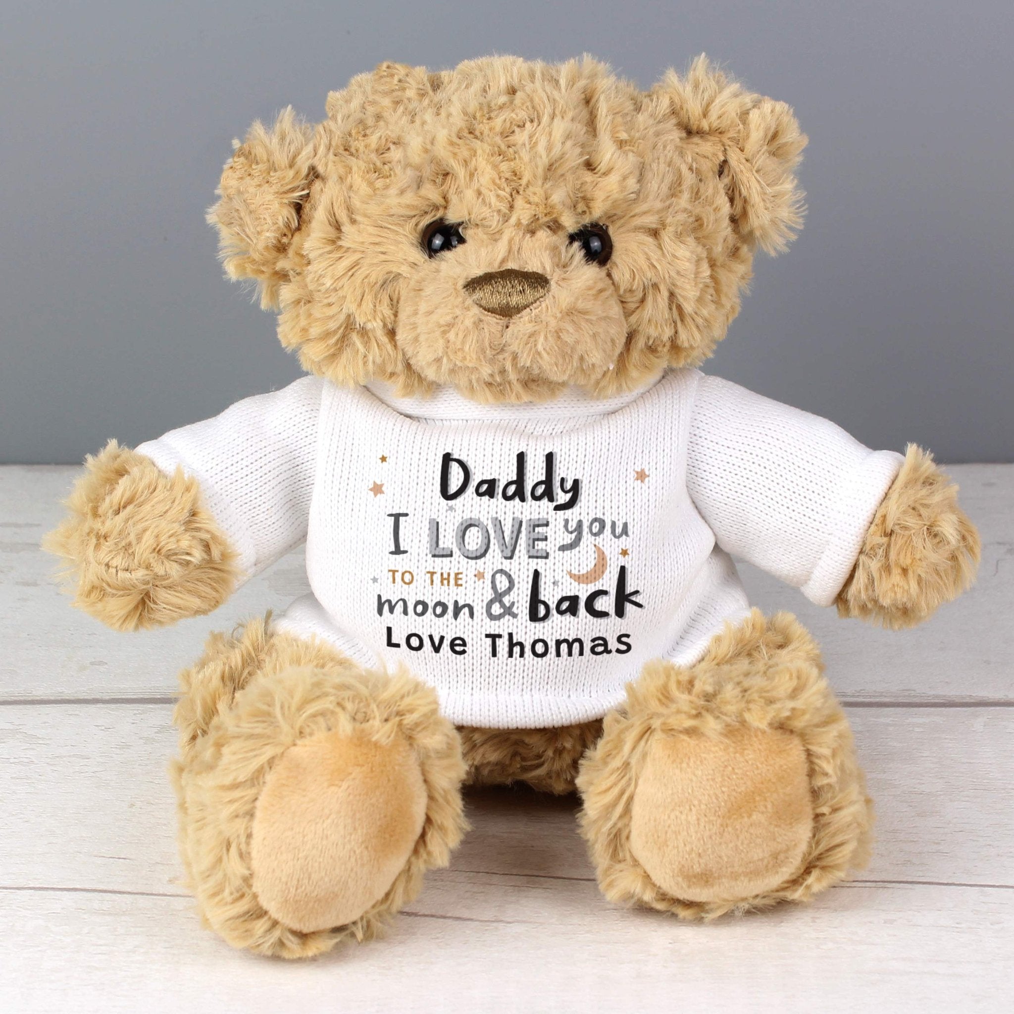 Personalised To the Moon and Back Teddy Bear | Inspired Creative Gifts | UK Supplier