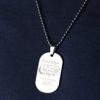 Personalised 'To The Moon & Back...' Stainless Steel Dog Tag Necklace | Inspired Creative Gifts | UK Supplier