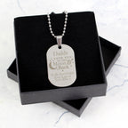 Personalised 'To The Moon & Back...' Stainless Steel Dog Tag Necklace | Inspired Creative Gifts | UK Supplier