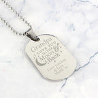 Personalised 'To The Moon & Back...' Stainless Steel Dog Tag Necklace | Inspired Creative Gifts | UK Supplier