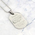 Personalised 'To The Moon & Back...' Stainless Steel Dog Tag Necklace | Inspired Creative Gifts | UK Supplier