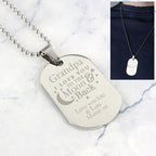 Personalised 'To The Moon & Back...' Stainless Steel Dog Tag Necklace | Inspired Creative Gifts | UK Supplier