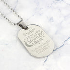Personalised 'To The Moon & Back...' Stainless Steel Dog Tag Necklace | Inspired Creative Gifts | UK Supplier