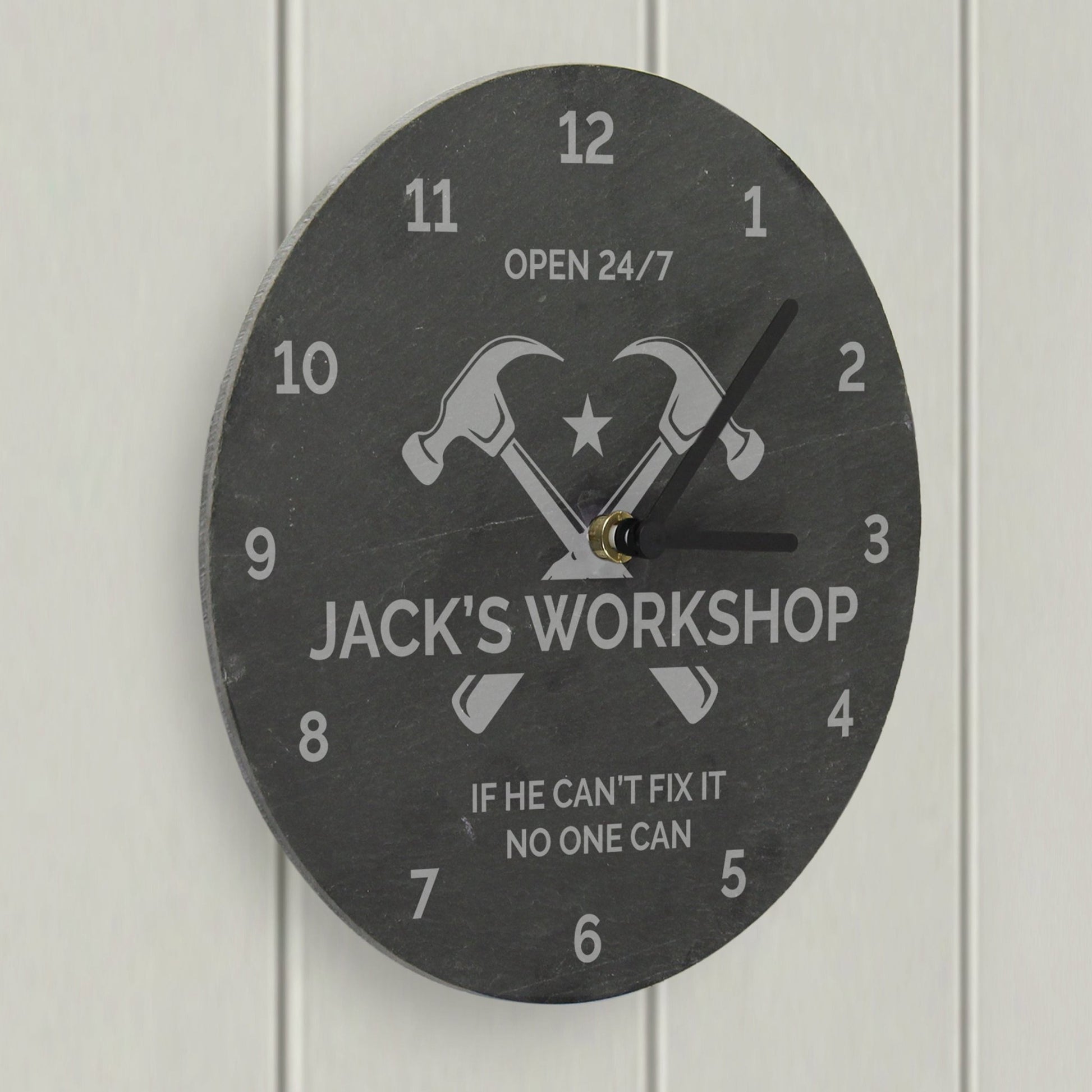Personalised Tools Slate Clock | Inspired Creative Gifts | UK Supplier