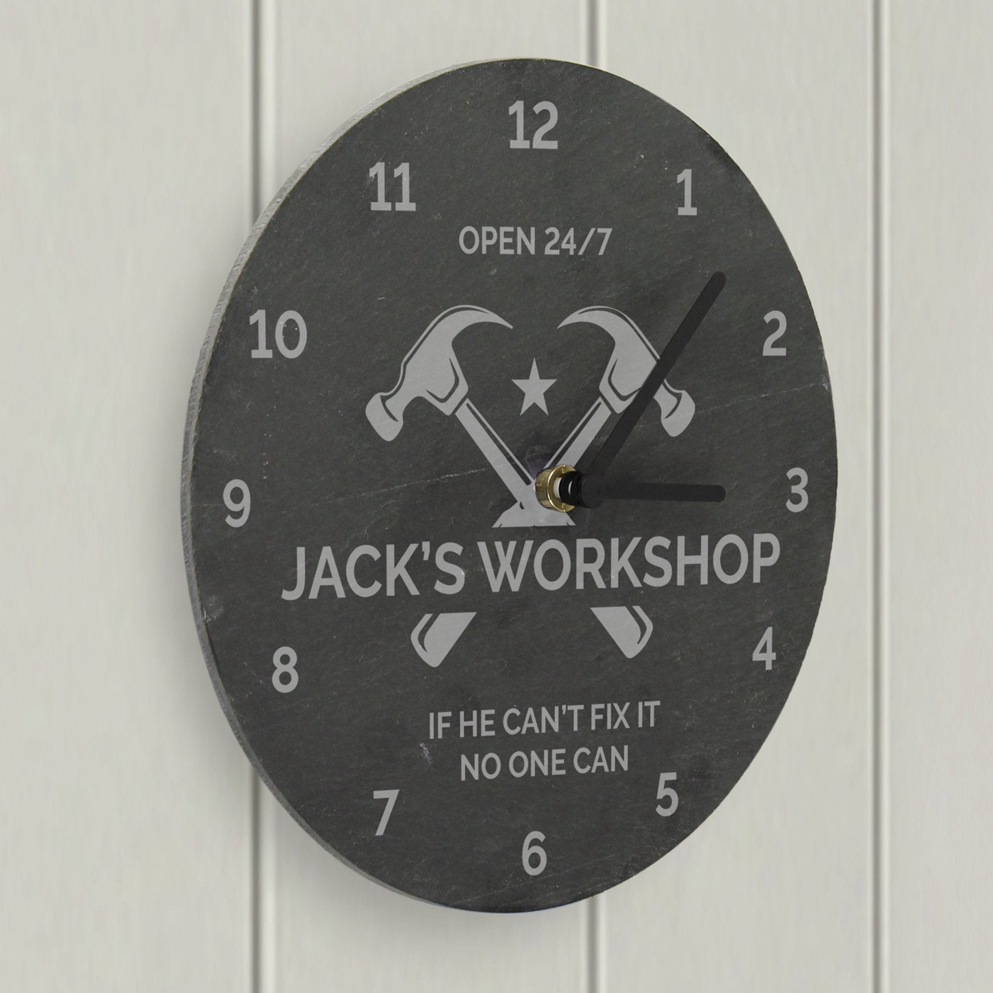 Personalised Tools Slate Clock | Inspired Creative Gifts | UK Supplier