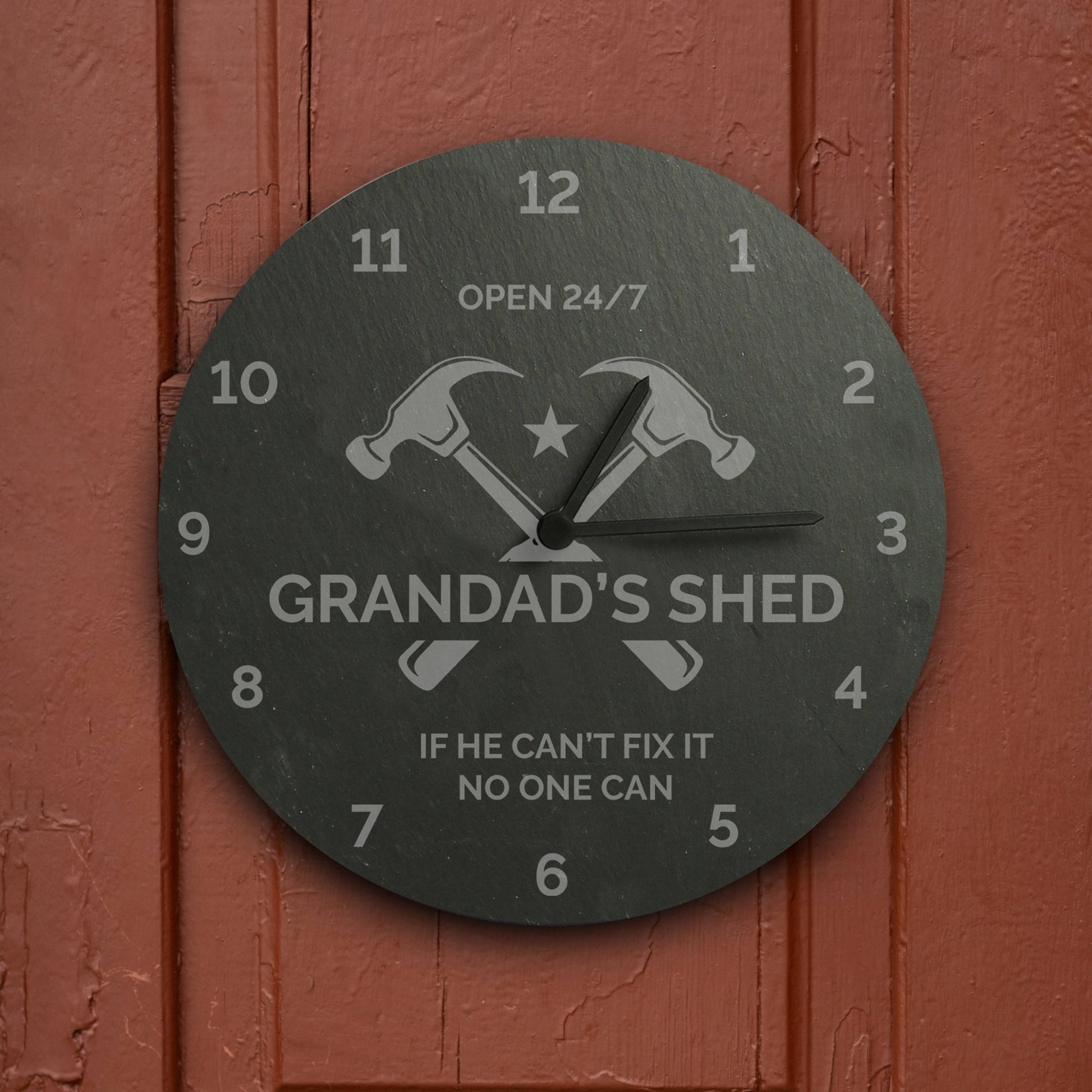 Personalised Tools Slate Clock | Inspired Creative Gifts | UK Supplier