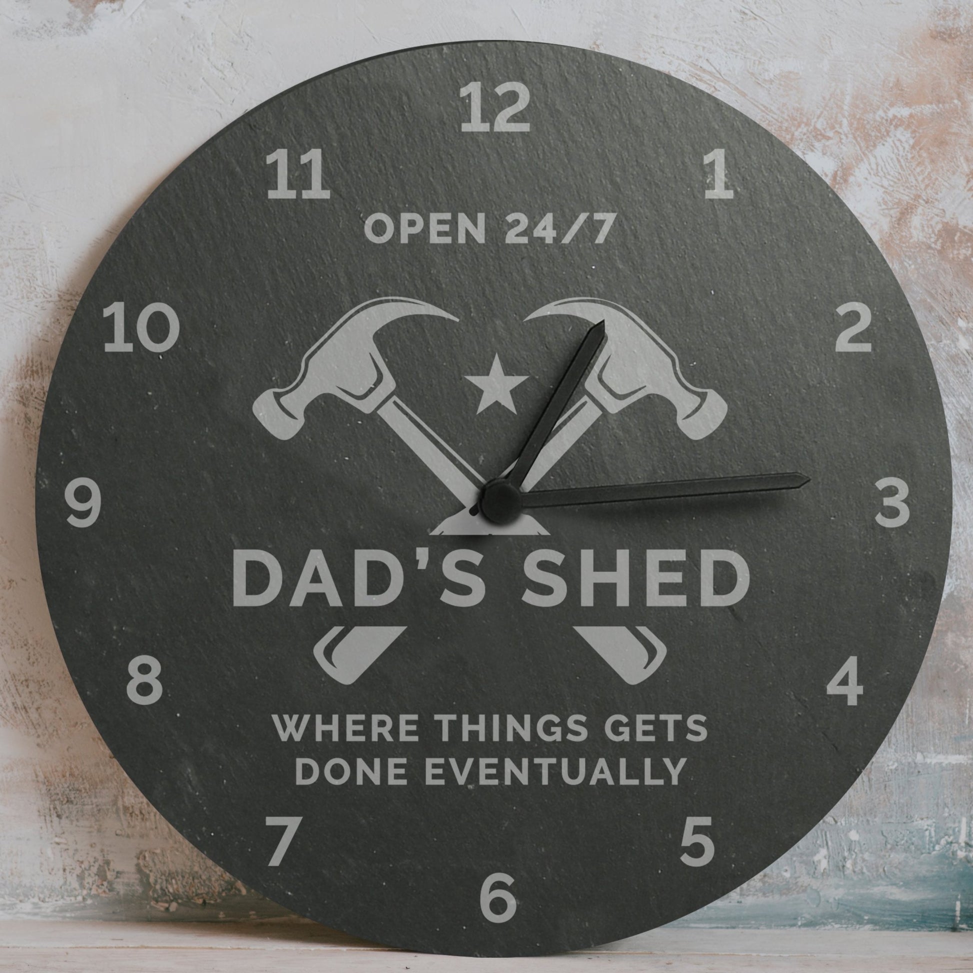 Personalised Tools Slate Clock | Inspired Creative Gifts | UK Supplier